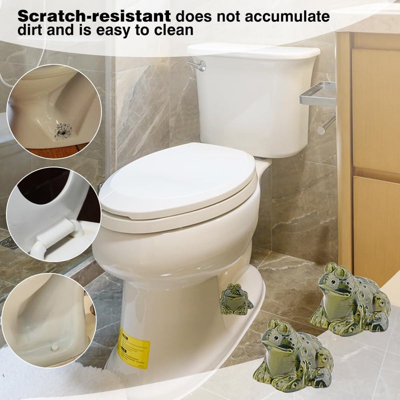 Ranjaner 2Pcs Toilet Bolt Caps, Frog Turtle Toilet Screw Cover Caps Decorative, Animal Toilet Bolt Caps Cute Bathroom Decor, Toilet Bowl Bolt Covers for Bottom Easy Installation(Size:Frog) - Image 5